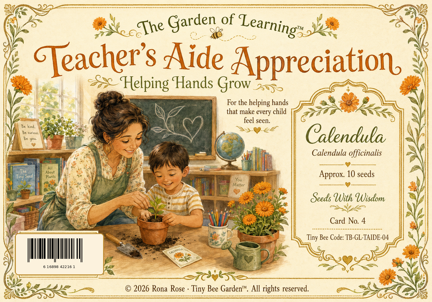 Front — Teacher’s Aide Appreciation
